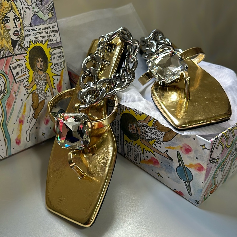Jeffrey Campbell Ring on It Gold Sandal